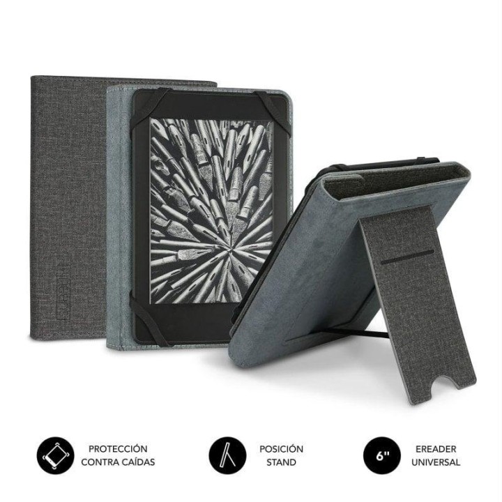 Subblim Clever Funda Gris para Ebook 6"