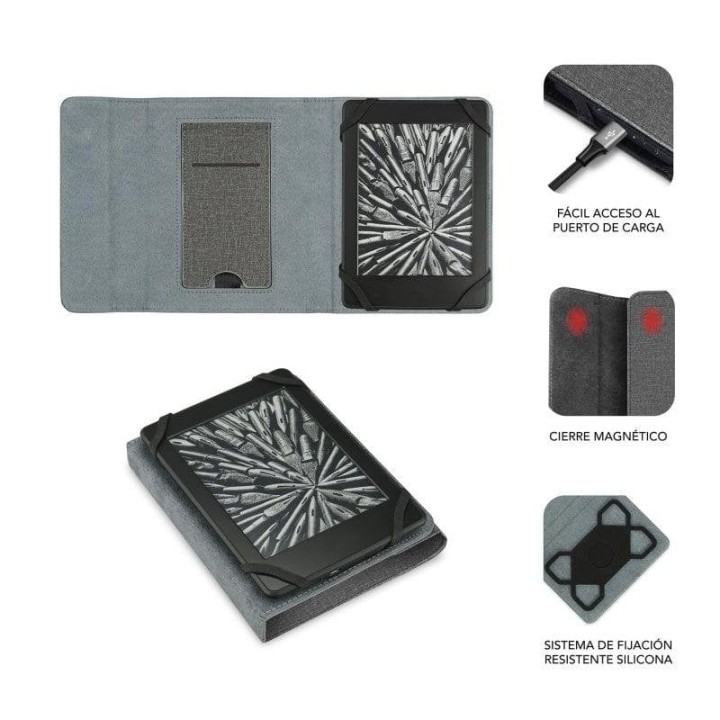 Subblim Clever Funda Gris para Ebook 6"
