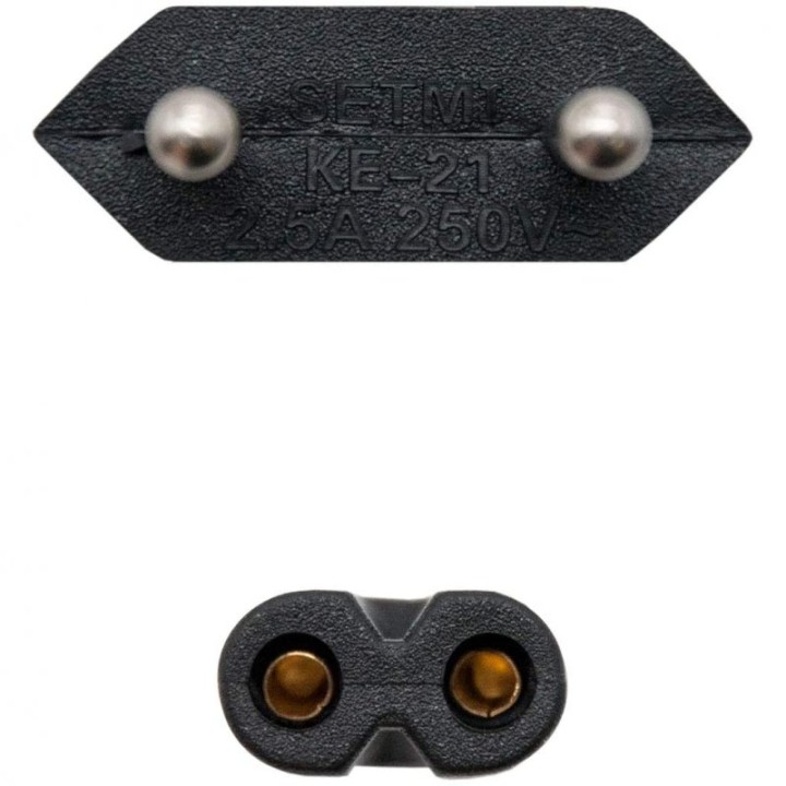 Nanocable Cable de Alimentación Forma 8 CEE7/16 - C7 1.5m Negro