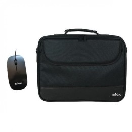 Nilox Kit Maletín para Portátil hasta 15.6" Negro + Ratón Óptico USB Negro