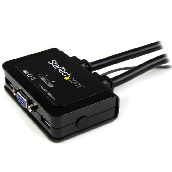 StarTech Switch Conmutador KVM de Cable 2 Puertos VGA USB