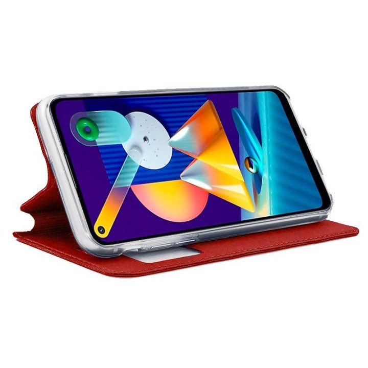 Cool Funda Flip Cover Liso Rojo para Samsung Galaxy M11 / A11