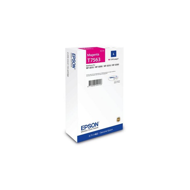 Tinta Epson T7563 Magenta 14ml 1500 páginas (C13T75634N