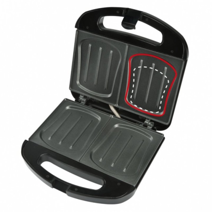 Bourgini Sandwichera XXL 800W Negra
