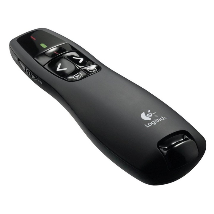 Logitech R400 Presentador Inalámbrico con Receptor USB y Puntero Láser Digital Rojo Distancia de 15m