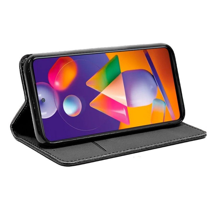 Cool Funda Flip Cover Liso Negro para Samsung Galaxy M31s
