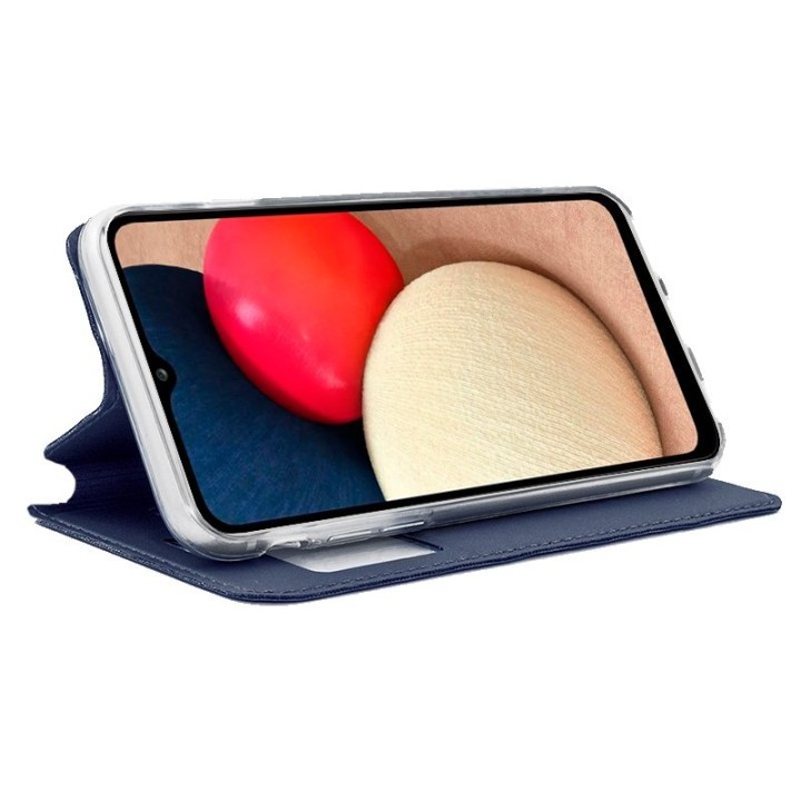 Cool Funda Flip Cover Liso Azul para Samsung Galaxy A02s