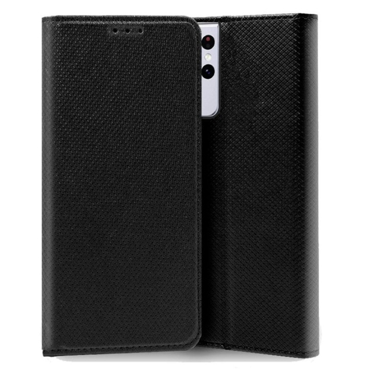 Cool Funda Flip Cover Liso Negro para Samsung Galaxy S21 Ultra