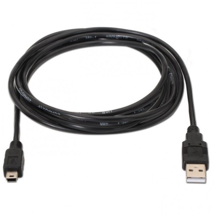 Aisens Cable USB 2.0 a Mini USB Macho/Macho 0.5m Negro