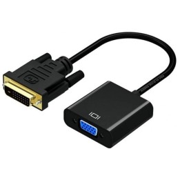 Aisens Adaptador DVI-D a VGA Macho/Macho 10cm Negro