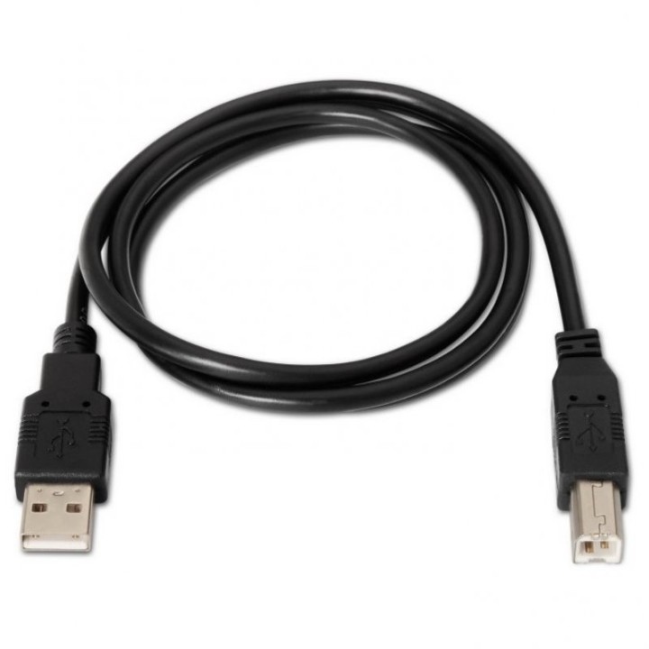 Aisens Cable para Impresora USB-A 2.0 a USB-B Macho/Macho 4.5m Negro