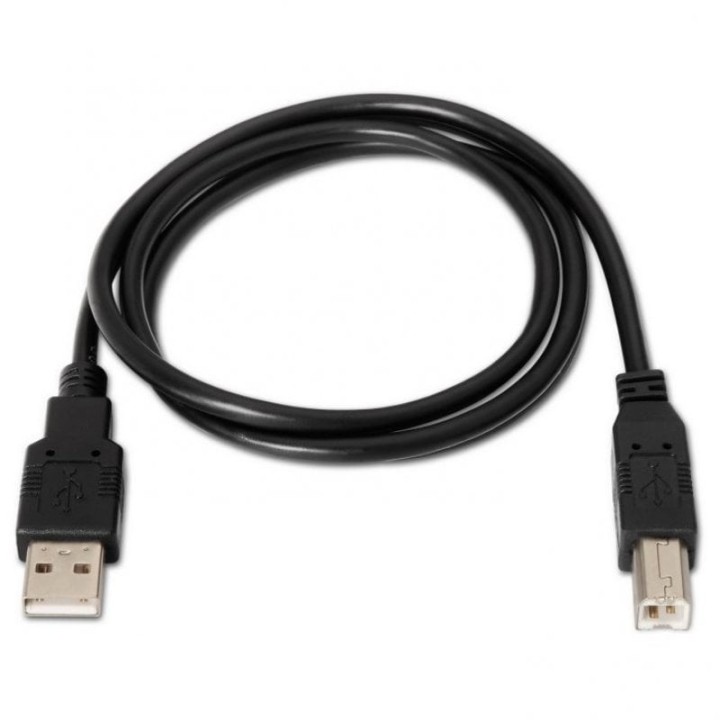 Aisens Cable para Impresora USB-A 2.0 a USB-B Macho/Macho 1m Negro