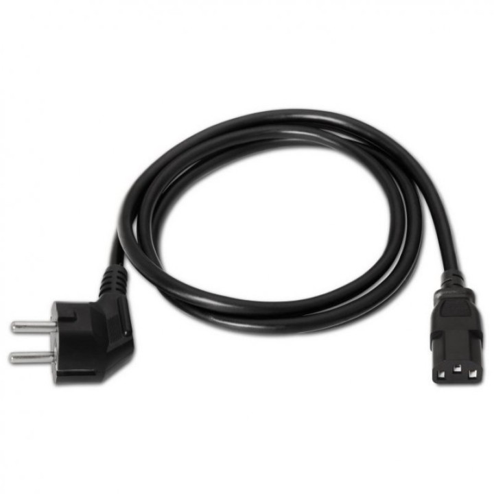 Aisens Cable de Alimentación CEE7 a C13 Macho/Hembra 1.5m Negro