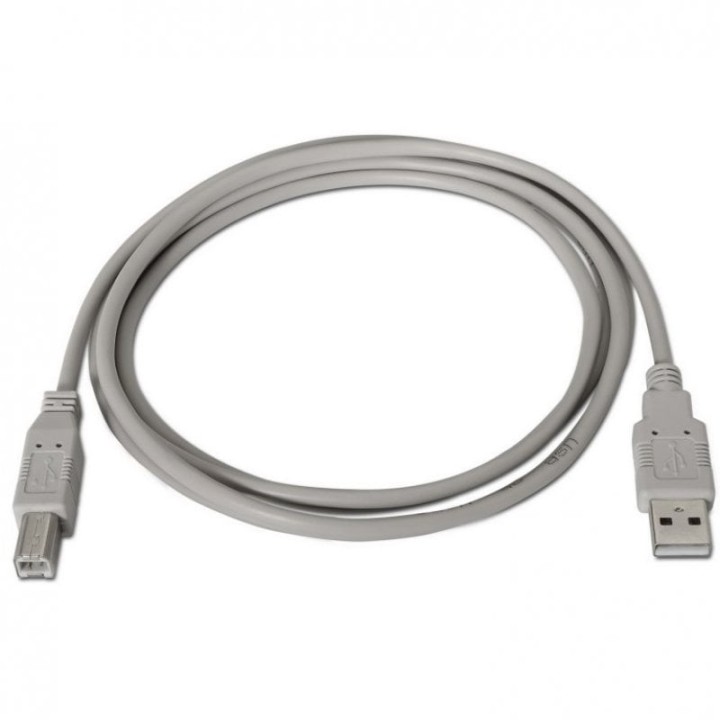 Aisens Cable para Impresora USB-A 2.0 a USB-B Macho/Macho 1m Gris