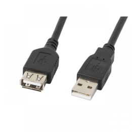 Lanberg Cable USB-A 2.0 Macho/Hembra 0.7m Negro