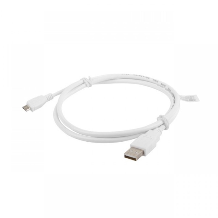 Lanberg Cable Micro USB a USB 2.0 1m Blanco