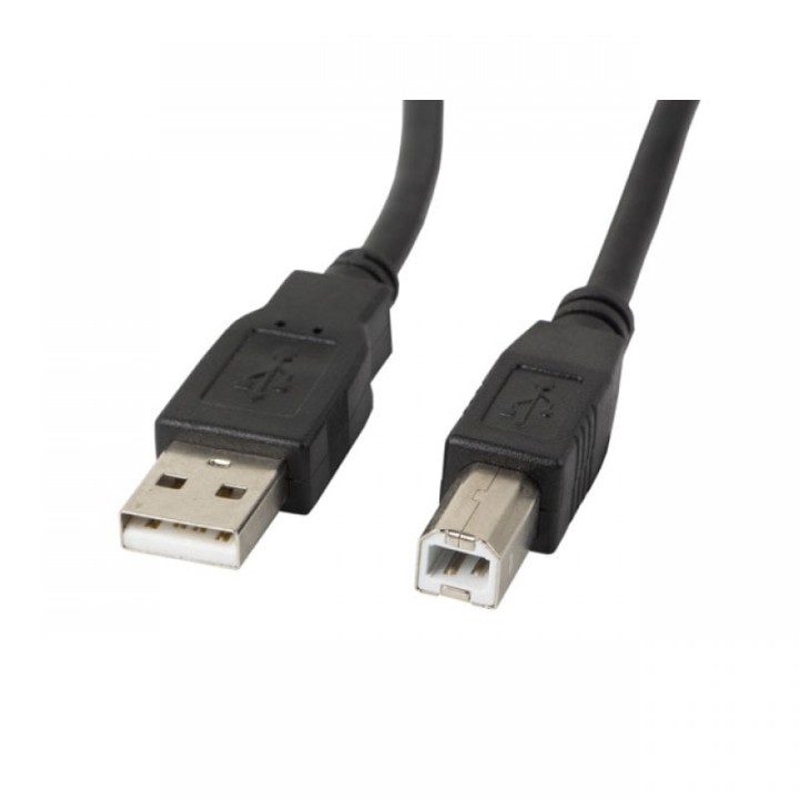 Lanberg Cable USB-A 2.0 a USB-B con Ferrita Macho/Macho 1.8m Negro