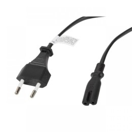 Lanberg Cable de Alimentación CEE 7/16 a IEC 320 C7 1.8m Negro