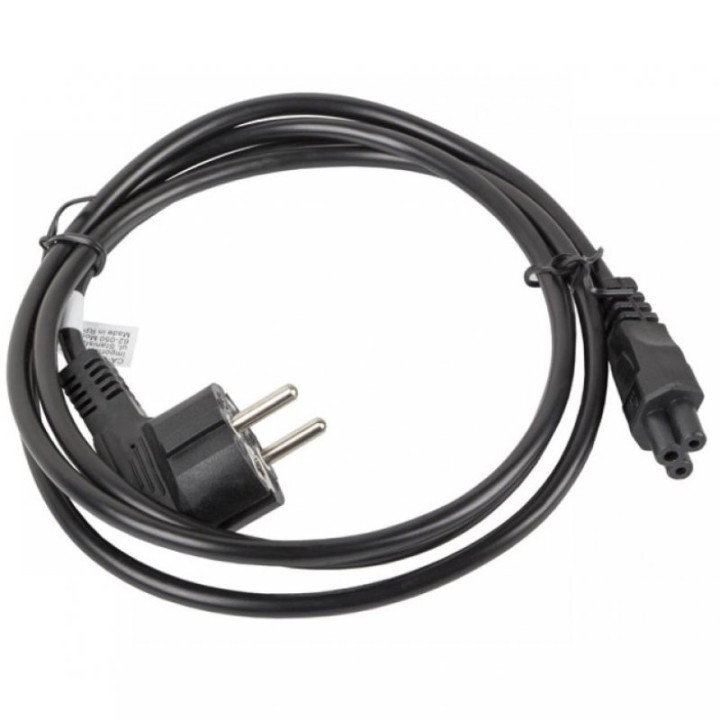 Lanberg Cable de Alimentación CEE 7/7 a IEC 320 C5 Macho/Hembra 1.8m VDE Negro