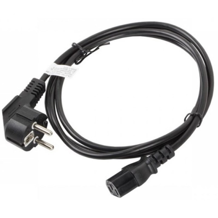 Lanberg Cable de Extensión CEE 7/7 a IEC 320 C13 Macho/Hembra 1.8m Negro