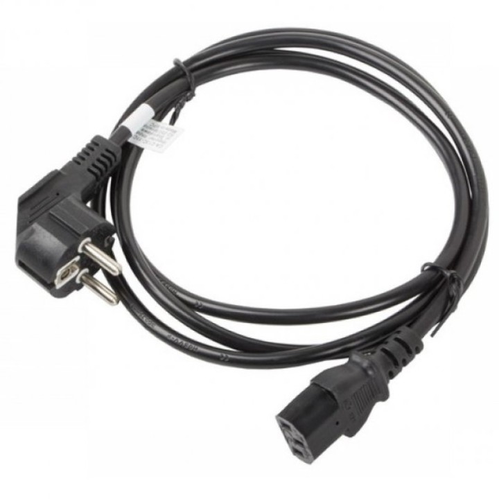 Lanberg Cable de Extensión CEE 7/7 a IEC 320 C13 Macho/Hembra 1.8m VDE Negro
