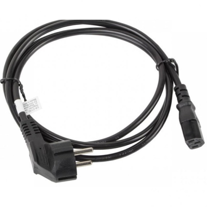 Lanberg Cable de Extensión CEE 7/7 a IEC 320 C13 Macho/Hembra 1.8m VDE Negro