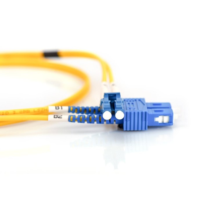 Digitus Cable de Conexión de Fibra Óptica Dúplex LC a SC 2m Amarillo