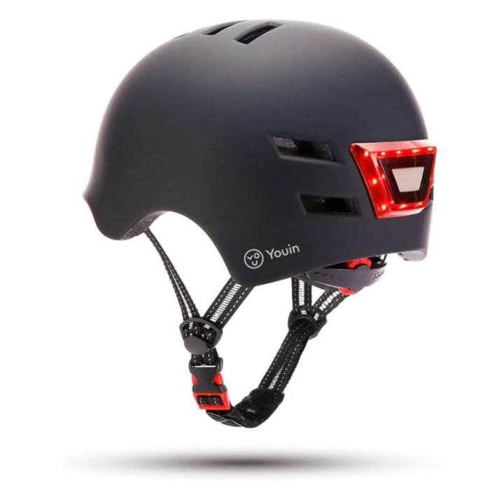 Youin Casco con Luz LED Negro Talla L 58x61cm