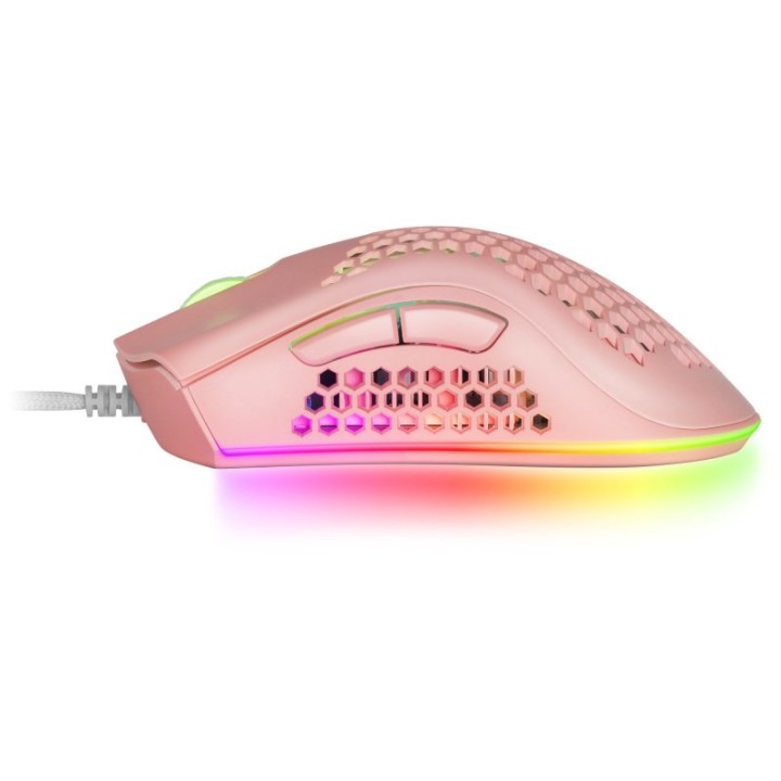 Mars Gaming MMEX Ratón Gaming RGB 32000DPI Rosa