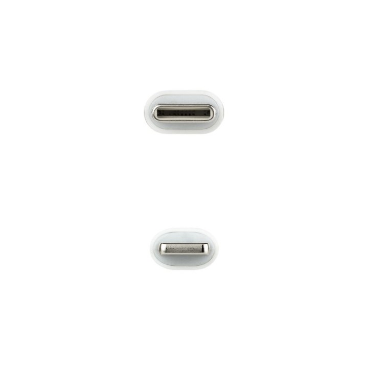 Nanocable Cable Lightning Macho a USB-C Macho 2m Blanco