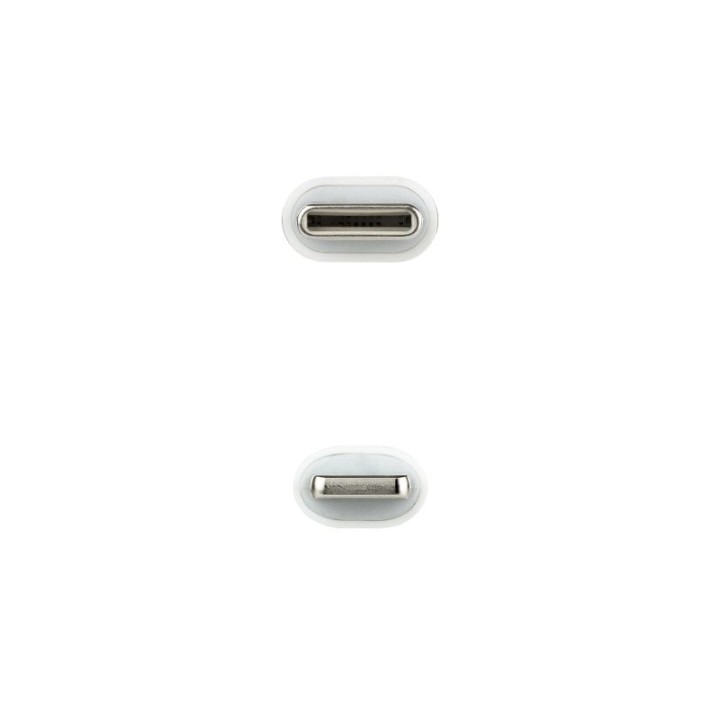 Nanocable Cable Lightning Macho a USB-C Macho 1m Blanco