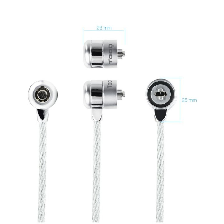 Tooq Cable de Seguridad con Llave 1.5m