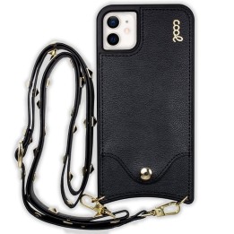 Cool Funda Colgante Pop-Rock Negra para iPhone 12 Mini