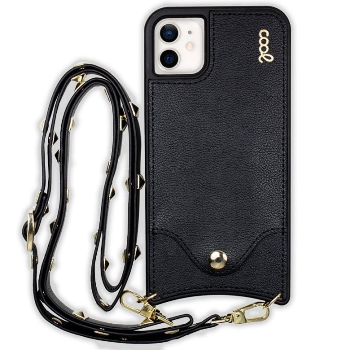 Cool Funda Colgante Pop-Rock Negra para iPhone 12 Mini