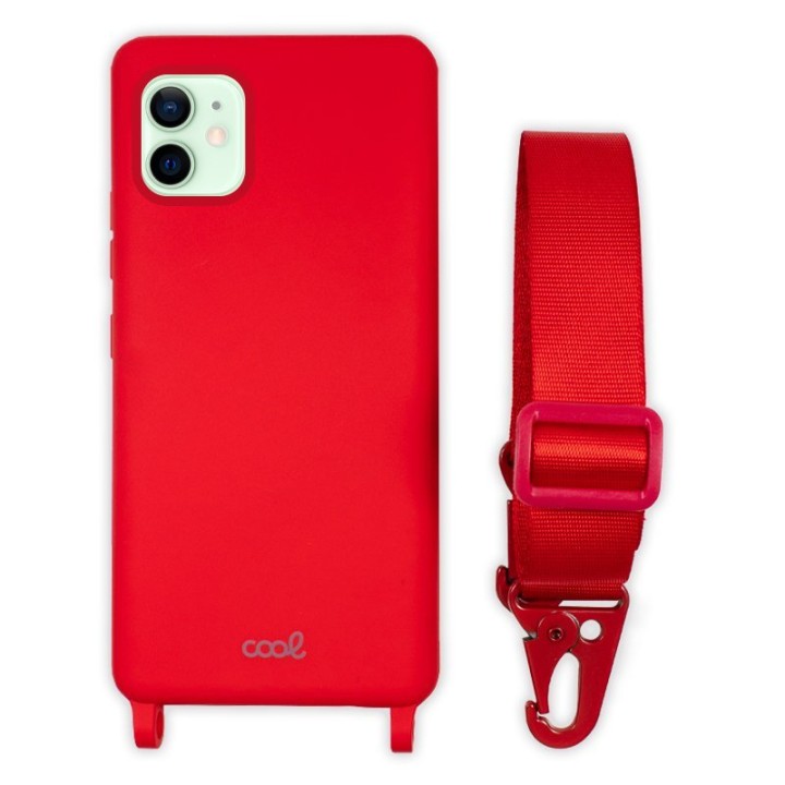 Cool Funda Colgante Roja para iPhone 12/12 Pro