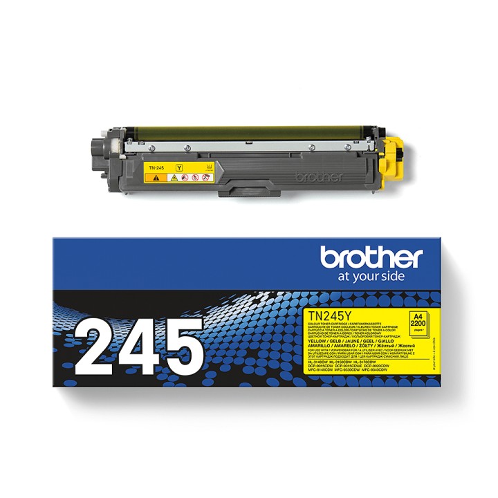 Toner BROTHER Impresión LED Amarillo 2200 pág (TN-245Y)