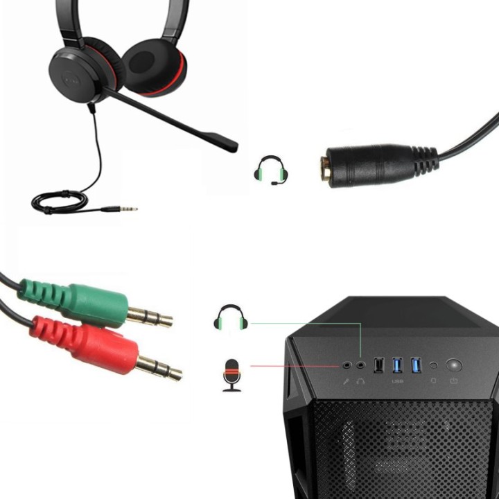 Ewent Cable Adaptador Audio Jack 3.5H a 2x Jack 3.5M de 3 Pines 15cm Negro