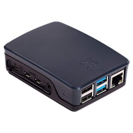 Raspberry Carcasa Oficial para Raspberry Pi 4 Negra/Gris