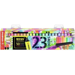 STABILO Boss Original Pack de 23 Marcadores Fluorescentes Colores Surtidos