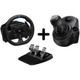 Logitech Pack G923 Volante y Pedales para PS4/PS5/PC + Driving Force Shifter