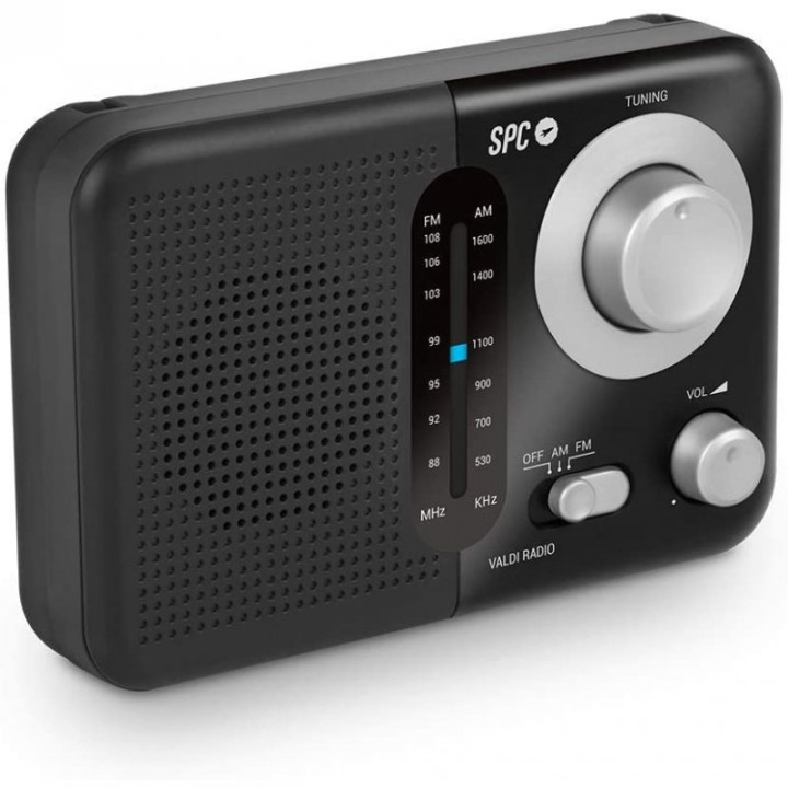 SPC Valdi Radio Portátil Analógica Negro