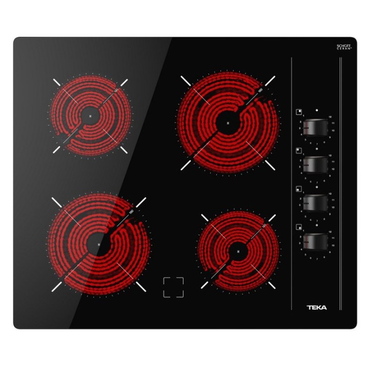 Teka TBC 64000 XFL Placa Vitrocerámica 4 Zonas 60cm Negra
