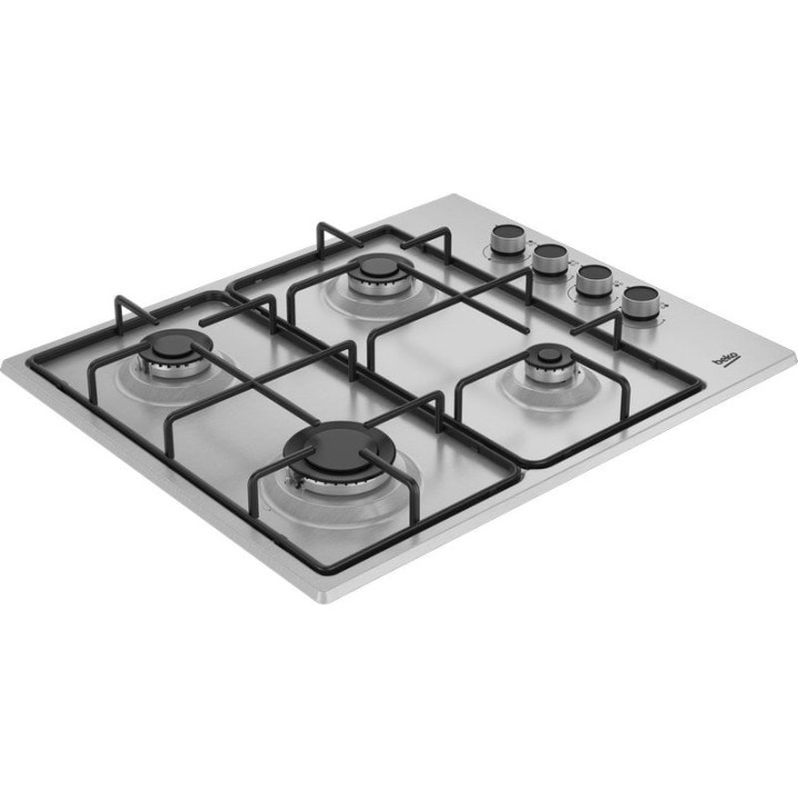 Beko HIGG 64103 SX Encimera de Gas Butano 4 Zonas Acero Inoxidable