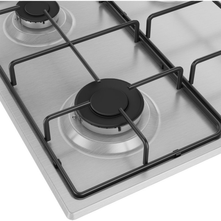Beko HIGG 64103 SX Encimera de Gas Butano 4 Zonas Acero Inoxidable