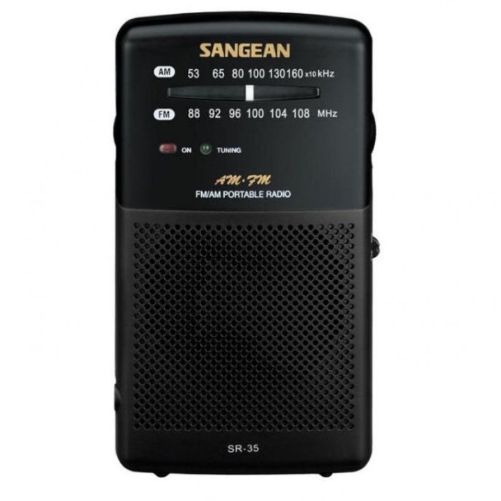 Sangean SR-35 Radio de Bolsillo FM/AM Negra