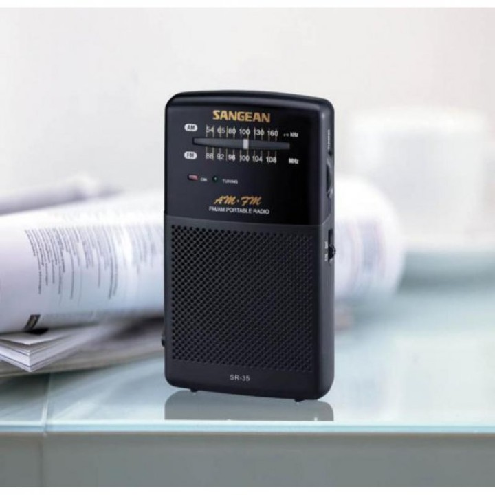 Sangean SR-35 Radio de Bolsillo FM/AM Negra