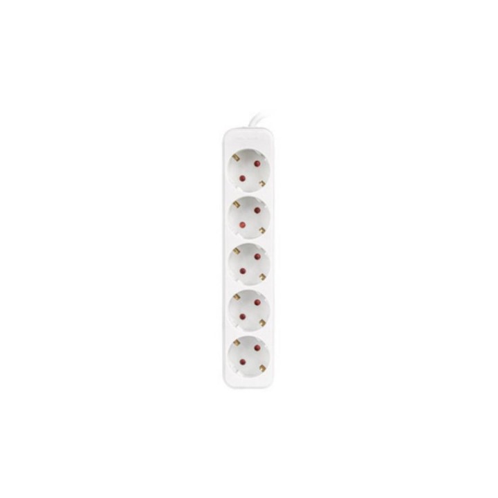 Lanberg Regleta 5 Tomas Schuko Blanca 3m