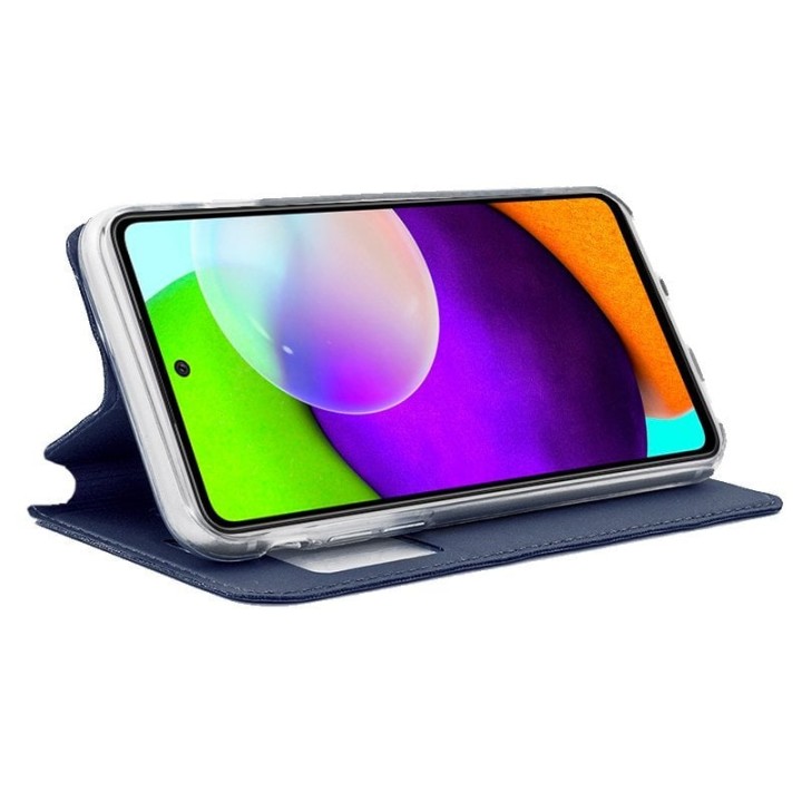 Cool Funda Flip Cover Liso Azul para Samsung A525 Galaxy A52 / A52 5G / A52s 5G