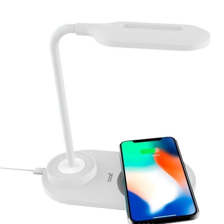 Cool Lámpara LED con Cargador Inalámbrico Qi Blanco