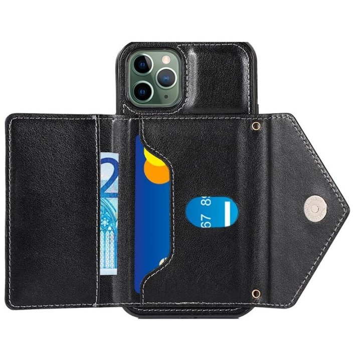 Cool Funda Colgante Wallet Negra para iPhone 11 Pro Max